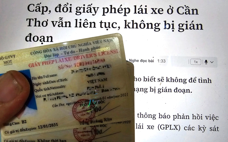 V&igrave; sao Sở GTVT Cần Thơ chưa đấu thầu mua vật liệu in giấy ph&eacute;p l&aacute;i xe?- Ảnh 1.