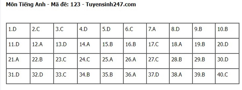 Đ&aacute;p &aacute;n đề thi tuyển sinh lớp 10 m&ocirc;n Tiếng Anh H&agrave; Nội năm 2024- Ảnh 24.