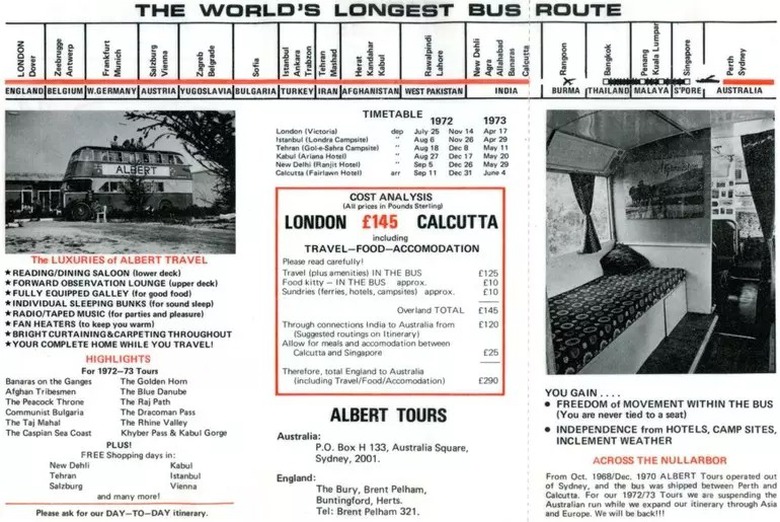 Bảng gi&aacute; v&eacute; chi tiết tr&ecirc;n tuyến xe bu&yacute;t London - Sydney. (Ảnh: Secret London)