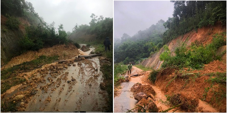 Mưa lớn khiến nhiều tuyến đường ở Hòa Bình sạt lở, ngập như sông- Ảnh 3. Mưa lớn khiến nhiều tuyến đường ở Hòa Bình sạt lở, ngập như sông- Ảnh 3.