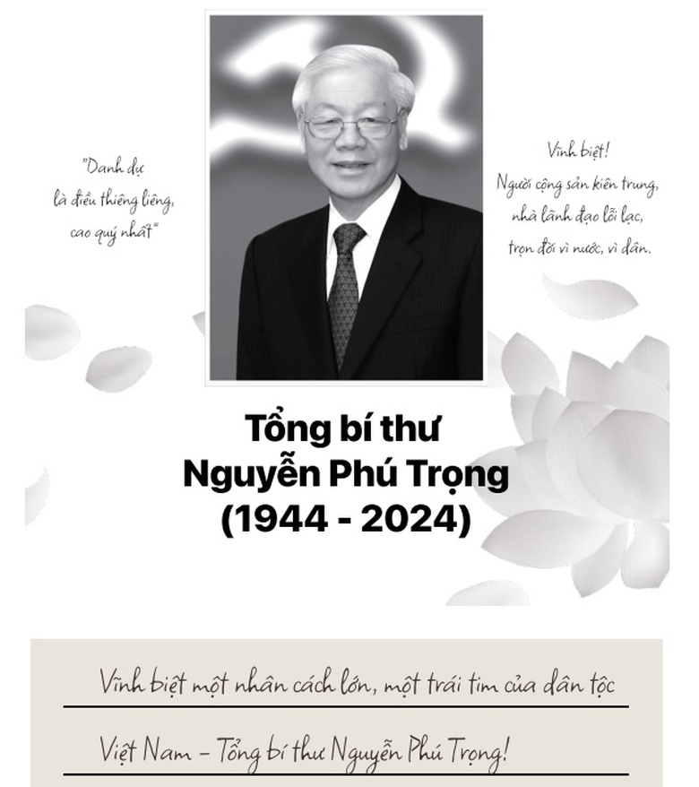 Sổ tang điện tử tr&ecirc;n VNeID để người d&acirc;n tưởng nhớ Tổng B&iacute; thư Nguyễn Ph&uacute; Trọng- Ảnh 1.