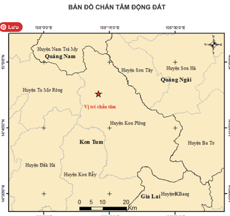 Li&ecirc;n tiếp động đất tại Kon Tum, người d&acirc;n nhiều tỉnh miền Trung cũng thấy rung lắc- Ảnh 1.