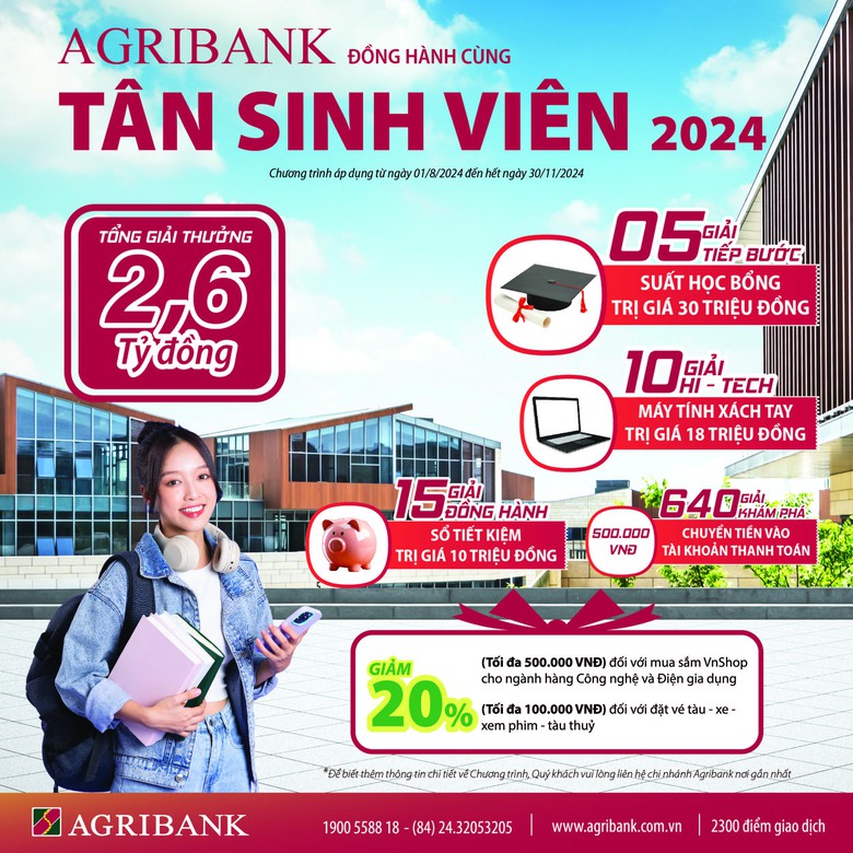Agribank triển khai chương trình “Agribank đồng hành cùng tân sinh viên năm 2024”- Ảnh 1. Agribank triển khai chương trình “Agribank đồng hành cùng tân sinh viên năm 2024”- Ảnh 1.