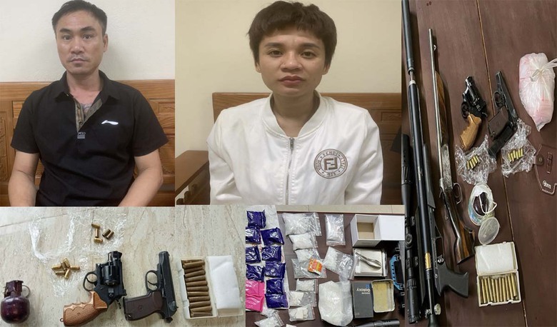 Vợ chồng hờ bu&ocirc;n ma t&uacute;y, găm s&uacute;ng v&agrave; lựu đạn để ph&ograve;ng th&acirc;n- Ảnh 1.