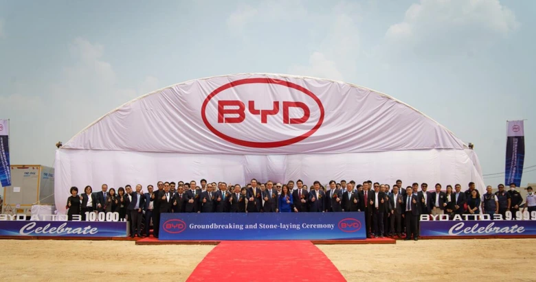Nh&agrave; m&aacute;y sản xuất &ocirc; t&ocirc; điện đầu ti&ecirc;n ở Th&aacute;i Lan của BYD hứa hẹn trở th&agrave;nh trung t&acirc;m xuất khẩu xe điện ra khắp Đ&ocirc;ng Nam &Aacute; v&agrave; nhiều nước kh&aacute;c. (Ảnh: CnEVPost)