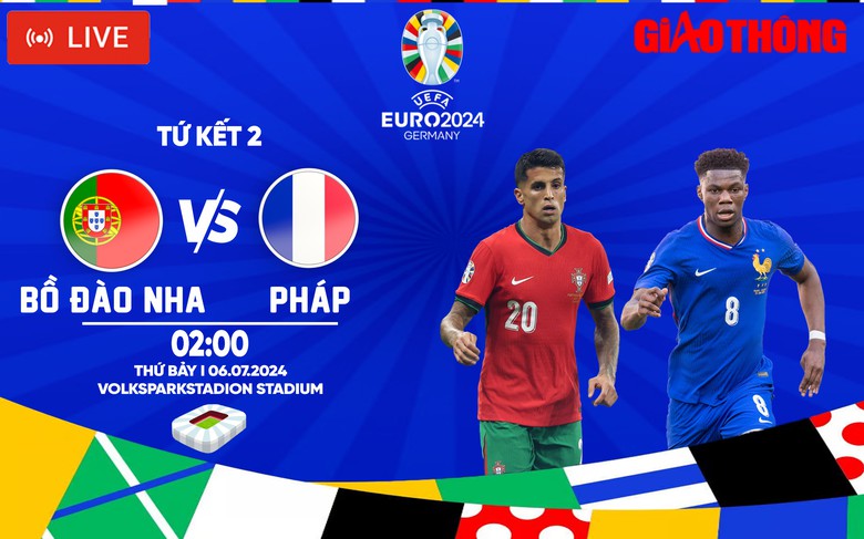 Link xem trực tiếp Ph&aacute;p vs Bồ Đ&agrave;o Nha (2h ng&agrave;y 6/7), tứ kết EURO 2024- Ảnh 1.