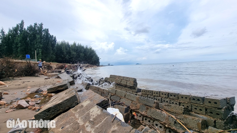 H&igrave;nh ảnh biển đe dọa "nuốt" đường v&agrave; nh&agrave; ở Thanh H&oacute;a- Ảnh 16.