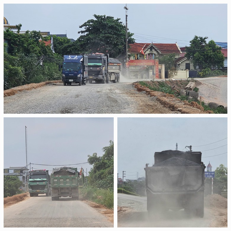 H&agrave; Nội: Xe tải trọng lớn ho&agrave;nh h&agrave;nh tr&ecirc;n đ&ecirc; s&ocirc;ng Hồng- Ảnh 1.