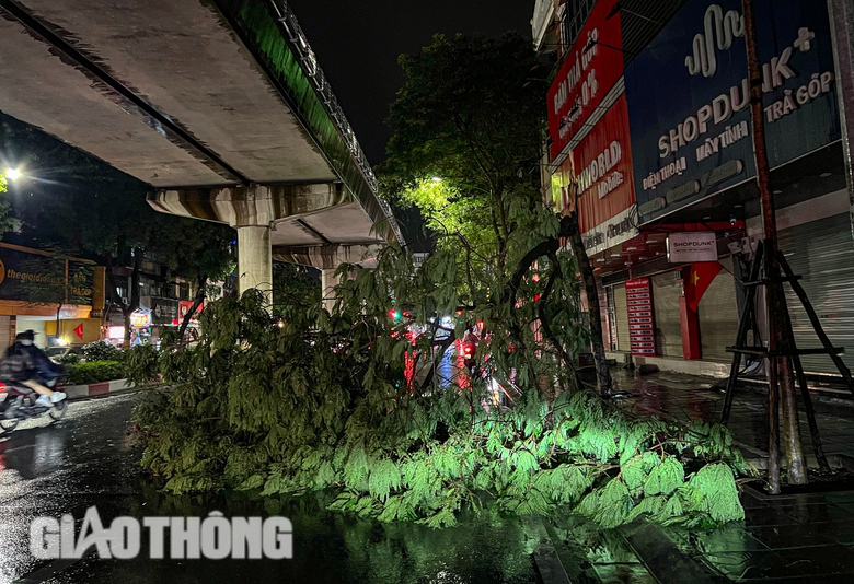 Đường ngập, cây đổ la liệt sau trận mưa lớn ở Hà Nội- Ảnh 3. Đường ngập, cây đổ la liệt sau trận mưa lớn ở Hà Nội- Ảnh 3.