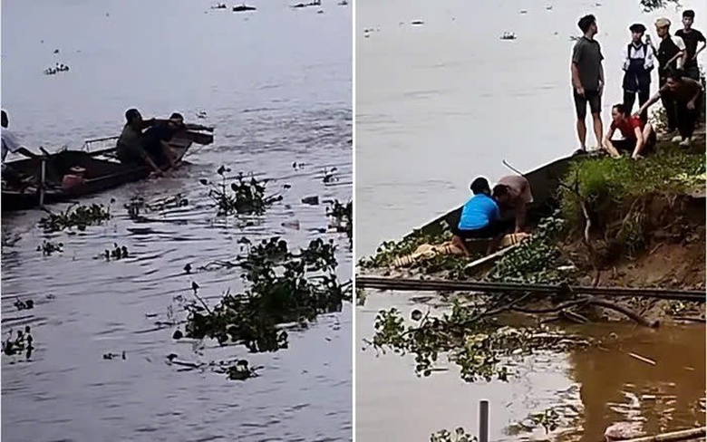 T&igrave;m thấy thi thể 2 học sinh bị đuối nước tr&ecirc;n s&ocirc;ng Ninh Cơ- Ảnh 1.