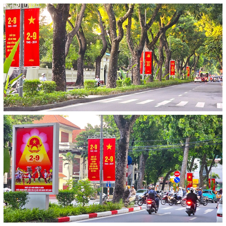 Đường phố H&agrave; Nội trang ho&agrave;ng rực rỡ mừng Quốc kh&aacute;nh 2/9- Ảnh 2.