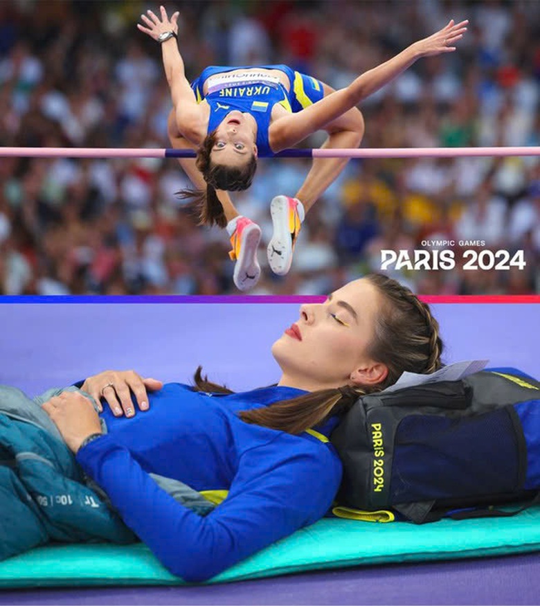 "Nữ ho&agrave;ng" nhảy cao Ukraine vừa thi đấu vừa ngủ vẫn gi&agrave;nh HCV Olympic- Ảnh 1.