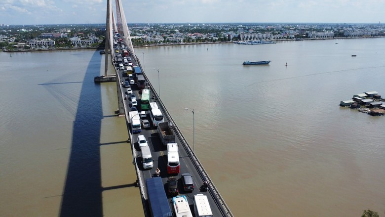 Hạn chế xe qua cầu Rạch Miễu trong 3 ng&agrave;y để phục vụ kiểm định- Ảnh 1.