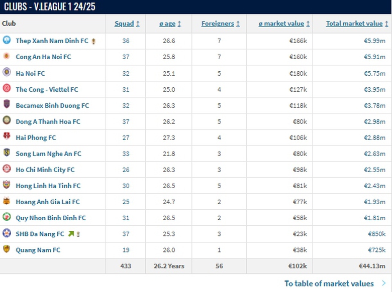 Đội b&oacute;ng nh&agrave; bầu Đức xếp gần cuối tại V-League 2024-2025 ở thống k&ecirc; n&agrave;y- Ảnh 2.