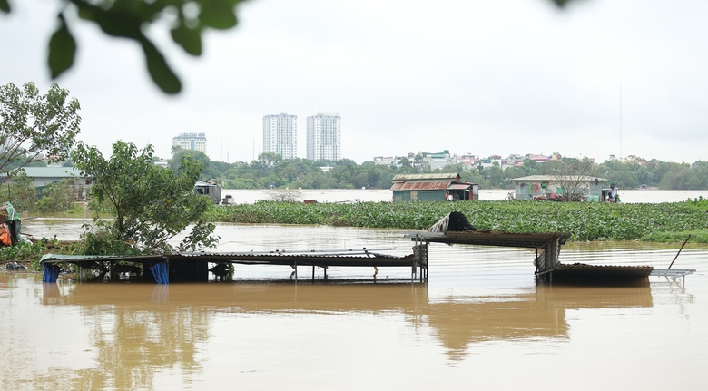 Nước s&ocirc;ng Hồng d&acirc;ng cao, người d&acirc;n ven s&ocirc;ng ở H&agrave; Nội gấp r&uacute;t chuyển đồ đạc- Ảnh 7.