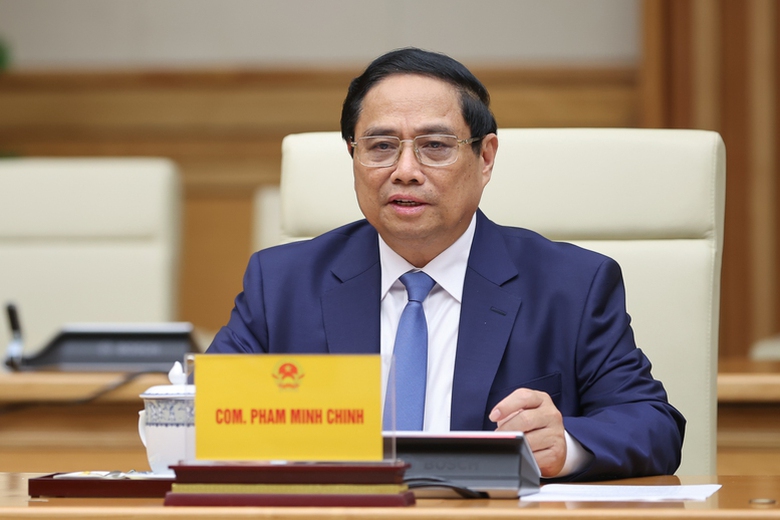 Thủ tướng Phạm Minh Ch&iacute;nh hội kiến Tổng B&iacute; thư, Chủ tịch nước L&agrave;o- Ảnh 1.