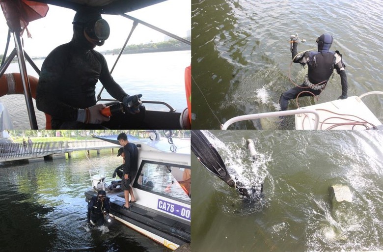 Theo ch&acirc;n người nh&aacute;i &ldquo;nội soi&rdquo; hệ thống trụ của 4 c&acirc;y cầu tr&ecirc;n s&ocirc;ng Hương- Ảnh 5.