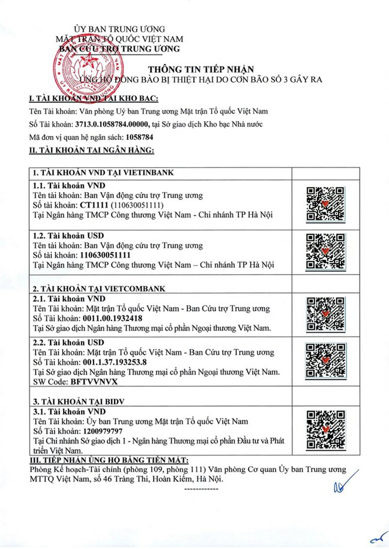 Cảnh b&aacute;o t&igrave;nh trạng giả mạo t&agrave;i khoản MTTQ Việt Nam k&ecirc;u gọi ủng hộ đồng b&agrave;o bị b&atilde;o lũ- Ảnh 2.