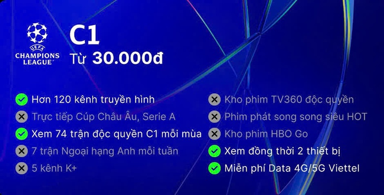 Người h&acirc;m mộ Việt Nam c&oacute; cơ hội thưởng thức c&aacute;c trận đấu hay nhất C&uacute;p C1 ch&acirc;u &Acirc;u- Ảnh 2.