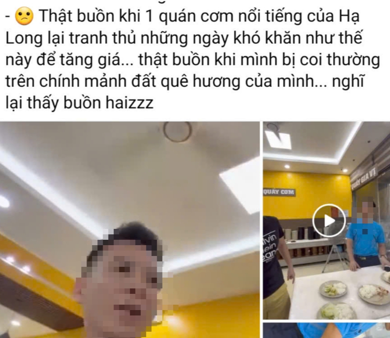 Quảng Ninh y&ecirc;u cầu kiểm tra, xử l&yacute; th&ocirc;ng tin về qu&aacute;n cơm bị tố "đuổi kh&aacute;ch" ng&agrave;y mưa b&atilde;o- Ảnh 1.