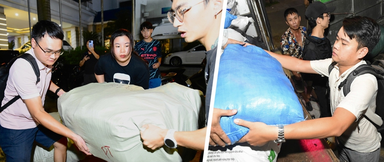 Những chuyến xe xuy&ecirc;n đ&ecirc;m chở h&agrave;ng l&ecirc;n v&ugrave;ng lũ- Ảnh 3.