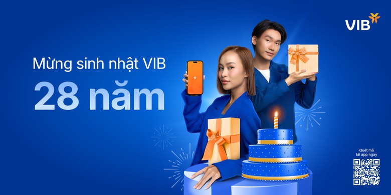 Mừng 28 năm thành lập, VIB ưu đãi không giới hạn tri ân khách hàng- Ảnh 1. Mừng 28 năm thành lập, VIB ưu đãi không giới hạn tri ân khách hàng- Ảnh 1.