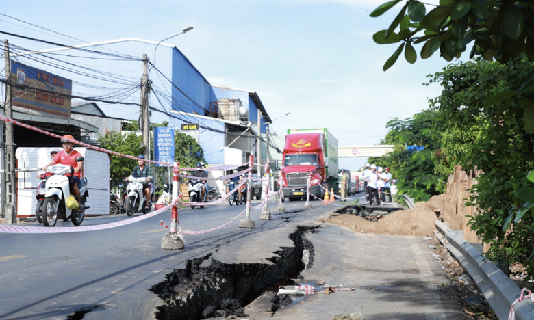 Khắc phục sạt lở quốc lộ 80 qua Cần Thơ trong qu&yacute; IV/2024- Ảnh 1.