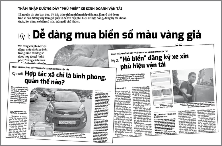 &ldquo;Ph&ugrave; ph&eacute;p&rdquo; xe kinh doanh vận tải: Thu hồi ph&ugrave; hiệu xe d&ugrave;ng giấy tờ giả- Ảnh 1.