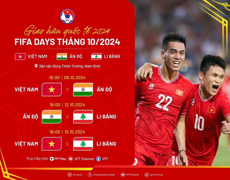 Ch&iacute;nh thức chốt lịch giao hữu của tuyển Việt Nam trước AFF Cup 2024- Ảnh 2.