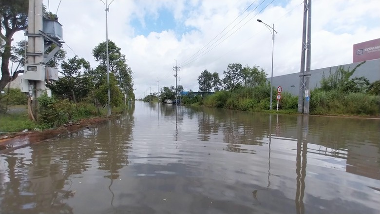Đường trung tâm thành phố Sa Đéc hễ mưa lại mênh mông nước- Ảnh 2. Đường trung tâm thành phố Sa Đéc hễ mưa lại mênh mông nước- Ảnh 2.
