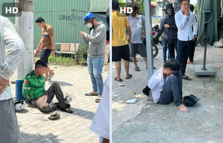 Bị v&acirc;y bắt, hai t&ecirc;n cướp r&uacute;t dao đ&acirc;m người d&acirc;n bị thương- Ảnh 1.
