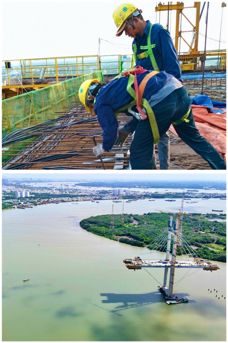 Cầu d&acirc;y văng c&oacute; tĩnh kh&ocirc;ng th&ocirc;ng thuyền cao nhất Việt Nam l&agrave;m đến đ&acirc;u?- Ảnh 5.