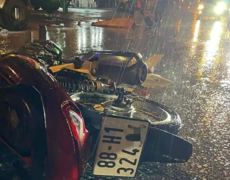 Hiện trường nơi xảy ra vụ tai nạn.