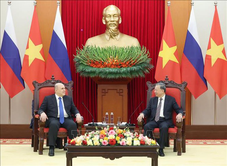 Tổng B&iacute; thư T&ocirc; L&acirc;m tiếp Thủ tướng Li&ecirc;n bang Nga Mikhail Mishustin- Ảnh 2.
