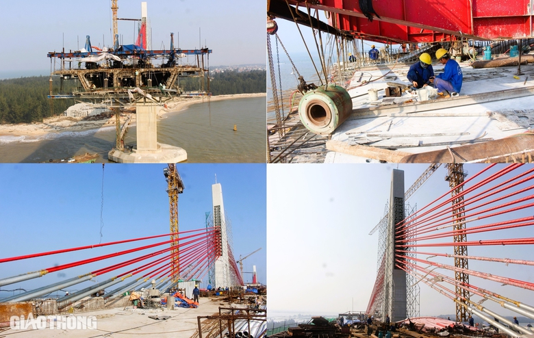 Cận cảnh c&ocirc;ng tr&igrave;nh cầu d&agrave;i 2,3km qua cửa biển ở Huế sắp hợp long- Ảnh 13.