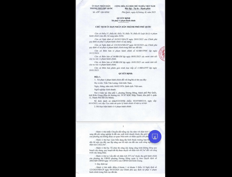 Buộc ph&aacute; dỡ điểm du lịch x&acirc;y dựng tr&aacute;i ph&eacute;p tr&ecirc;n đồi Điện Ti&ecirc;n ở Ph&uacute; Quốc- Ảnh 4.