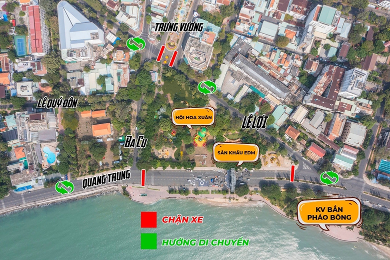 Phố biển Vũng Tàu tạm đóng nhiều tuyến đường để đón giao thừa- Ảnh 2. Phố biển Vũng Tàu tạm đóng nhiều tuyến đường để đón giao thừa- Ảnh 2.