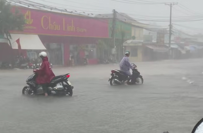 Mưa lớn k&egrave;m gi&oacute; mạnh, nhiều tuyến đường ở Đồng Nai ngập s&acirc;u- Ảnh 7.