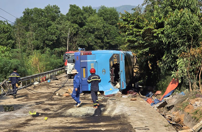 Hiện trường vụ tai nạn.