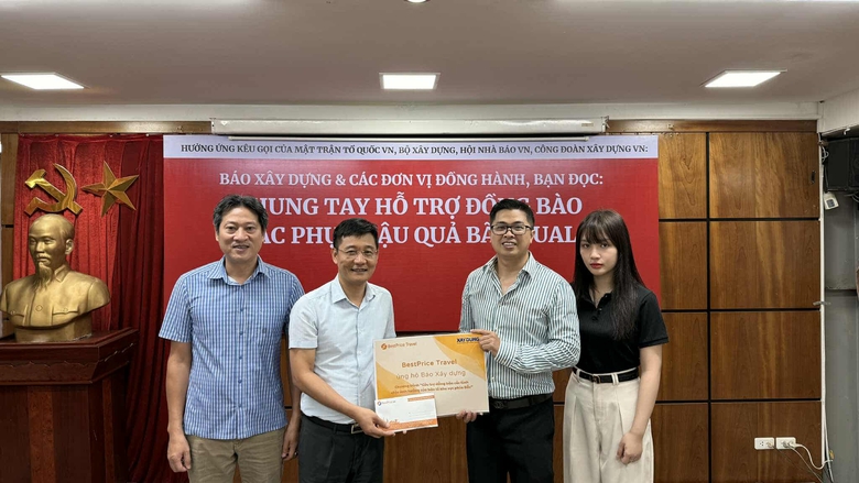 B&aacute;o X&acirc;y dựng v&agrave; c&aacute;c nh&agrave; t&agrave;i trợ ủng hộ hơn 2,4 tỷ đồng gi&uacute;p Th&aacute;i Nguy&ecirc;n khắc phục b&atilde;o lũ- Ảnh 6.