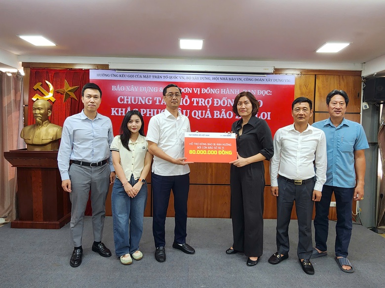 B&aacute;o X&acirc;y dựng v&agrave; c&aacute;c nh&agrave; t&agrave;i trợ ủng hộ hơn 2,4 tỷ đồng gi&uacute;p Th&aacute;i Nguy&ecirc;n khắc phục b&atilde;o lũ- Ảnh 8.