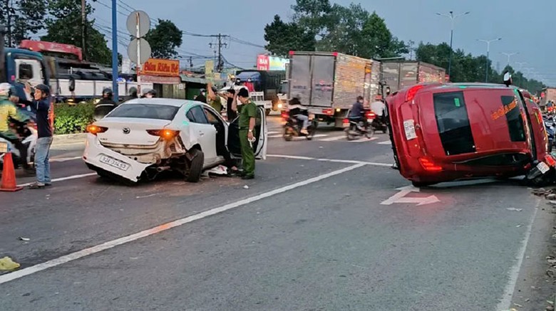 Hiện trường vụ tai nạn.