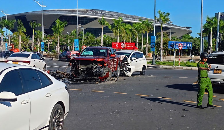 Hiện trường vụ TNGT.