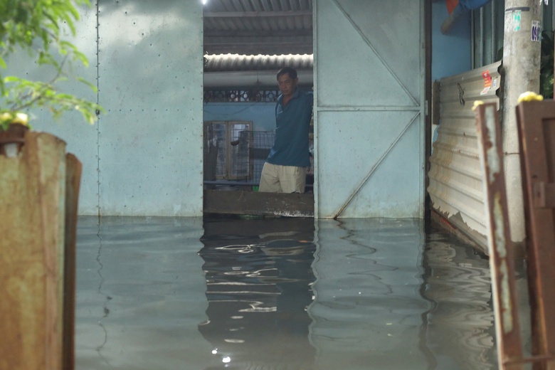 TP.HCM: Người d&acirc;n khổ sở b&igrave; b&otilde;m lội nước cạnh cống ngăn triều- Ảnh 5.