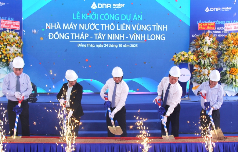 Khởi c&ocirc;ng nh&agrave; m&aacute;y nước th&ocirc; li&ecirc;n v&ugrave;ng Đồng Th&aacute;p - T&acirc;y Ninh - Vĩnh Long- Ảnh 1.