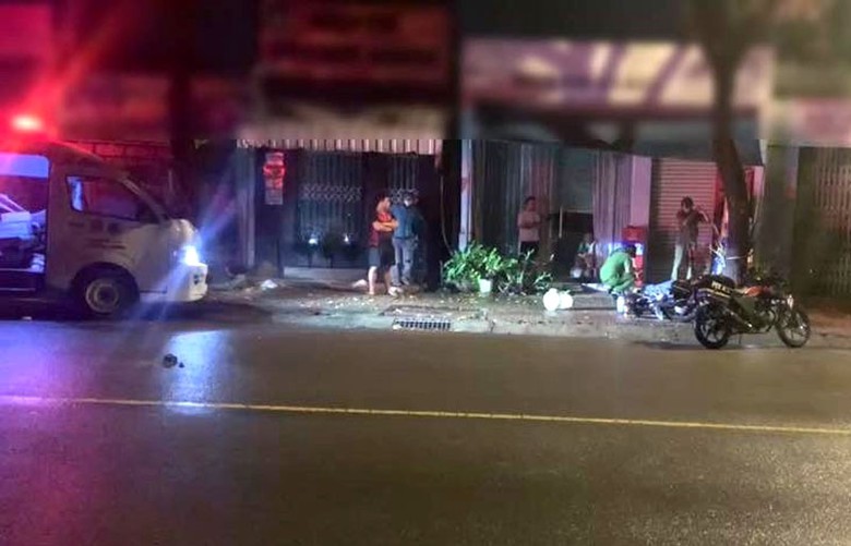 Hiện trường xảy ra tai nạn khiến nam thanh ni&ecirc;n tử vong tại chỗ - Ảnh: Hương Chi.