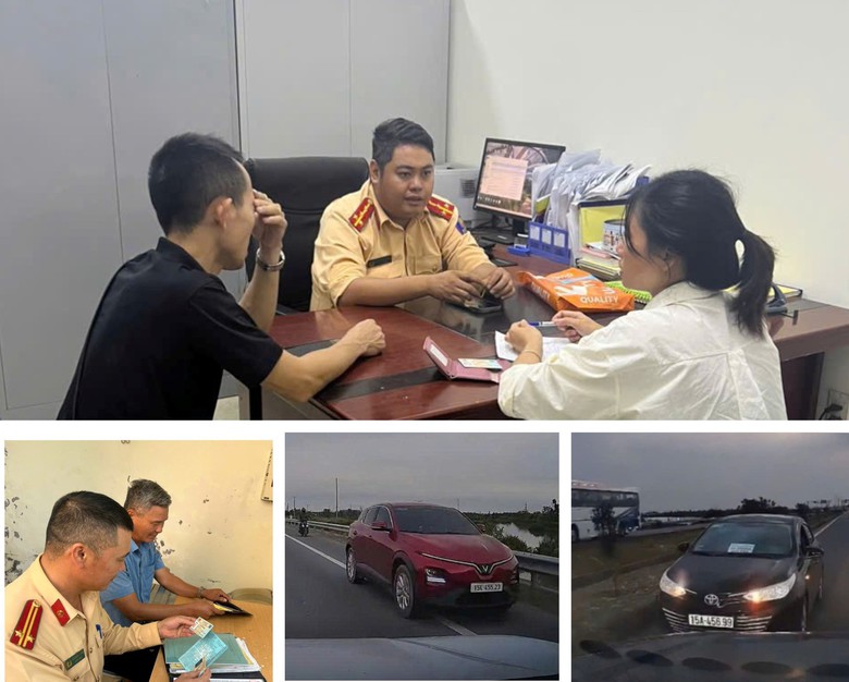 Hải Ph&ograve;ng: Xử phạt hai t&agrave;i xế &ocirc; t&ocirc; đi ngược chiều tr&ecirc;n tuyến T&acirc;n Vũ - Lạch Huyện- Ảnh 1.