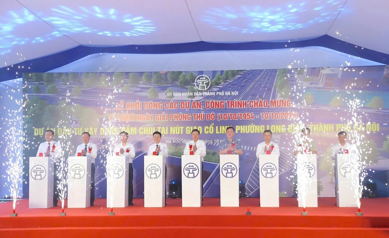 H&agrave; Nội ch&iacute;nh thức khởi c&ocirc;ng x&acirc;y dựng hầm chui tại n&uacute;t giao Cổ Linh- Ảnh 1.