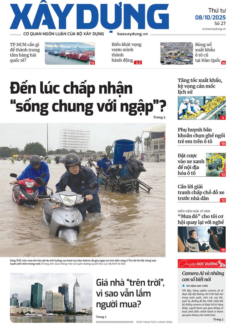 Trang nhất B&aacute;o X&acirc;y dựng số 27 ra ng&agrave;y 8/10/2025.