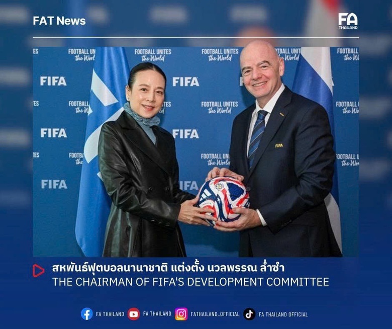 Sếp lớn b&oacute;ng đ&aacute; Th&aacute;i Lan đi v&agrave;o lịch sử sau quyết định của FIFA- Ảnh 1.